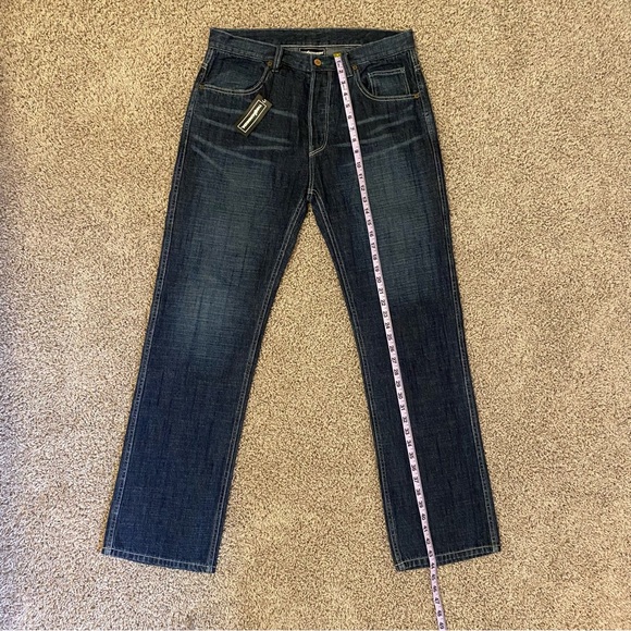 THE HUNDREDS - Blue Selvedge Denim Jeans with Green Stitching - Size 34 - Picture 11 of 15